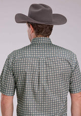 Roper Mens Short Sleeve Button Medallion Foulard Western Shirt - Roper - Flyclothing LLC