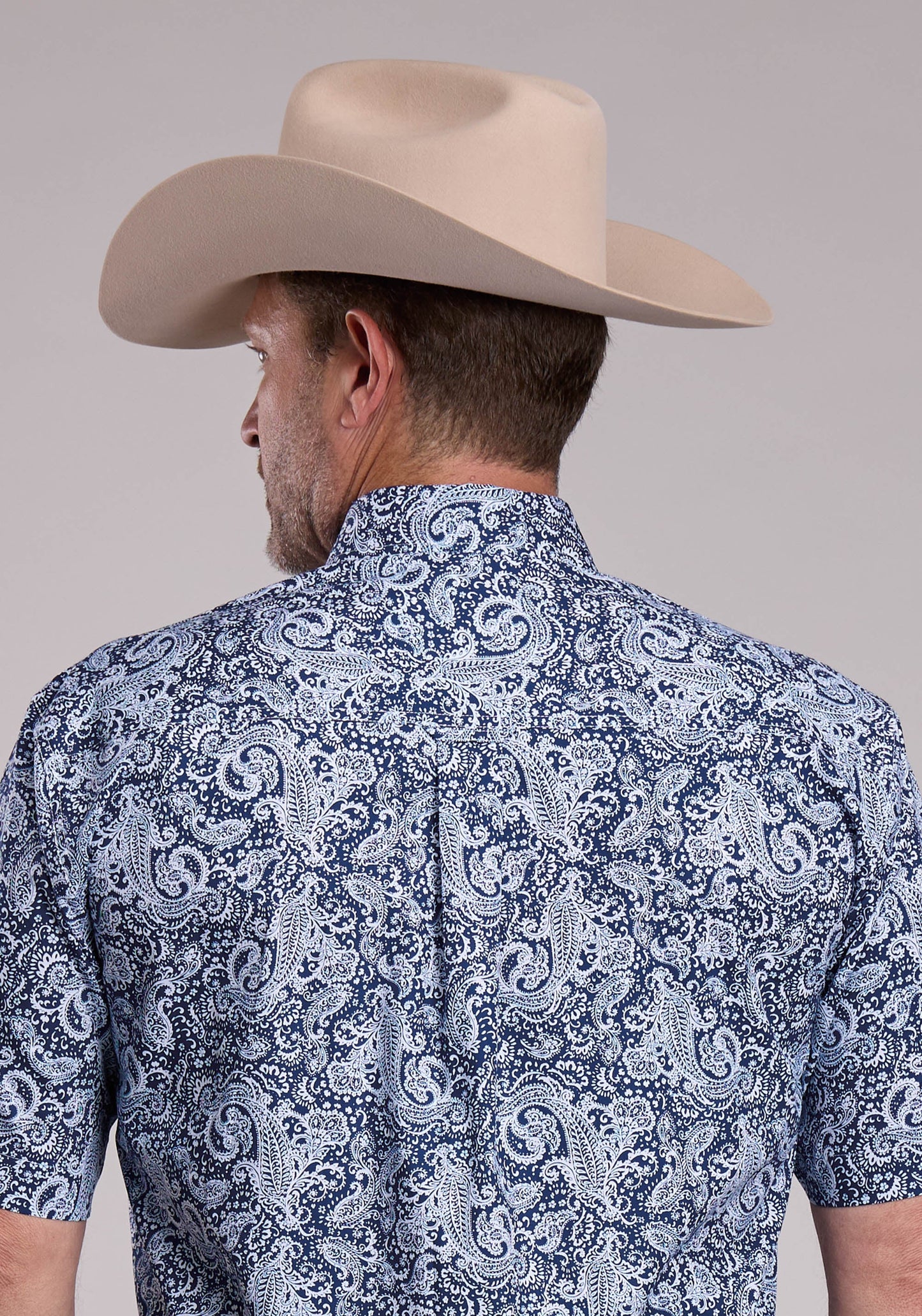 Mens Roper Windy Paisley Short Sleeve Button Shirt