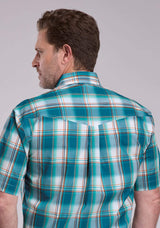 Mens Roper Sunset Plaid Short Sleeve Button Shirt - Roper - Flyclothing LLC