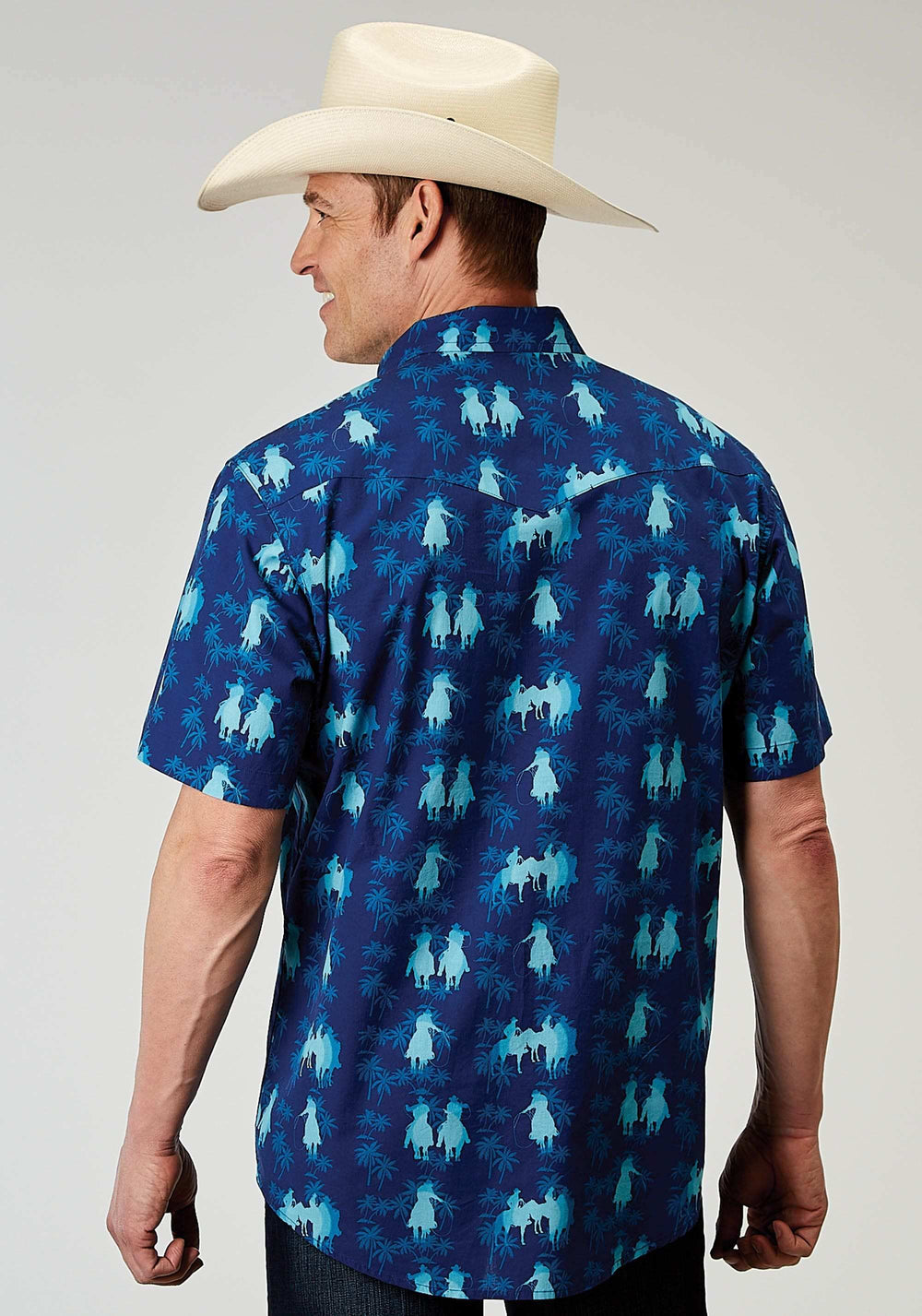 Roper Mens Short Sleeve Snap Hawaiian Ombre Print Western Shirt - Roper - Flyclothing LLC