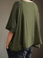 Lovelet Round Neck Half Sleeve T-Shirt - Trendsi