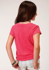 Roper Girls Short Sleeve Knit Watermelon Pi Poly Rayon Short Sleeve  T T-Shirt - Roper