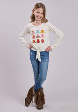 Roper Girls Long Sleeve Pullover Poly Rayon Ls Jersey Tee Western Shirt - Roper - Flyclothing LLC