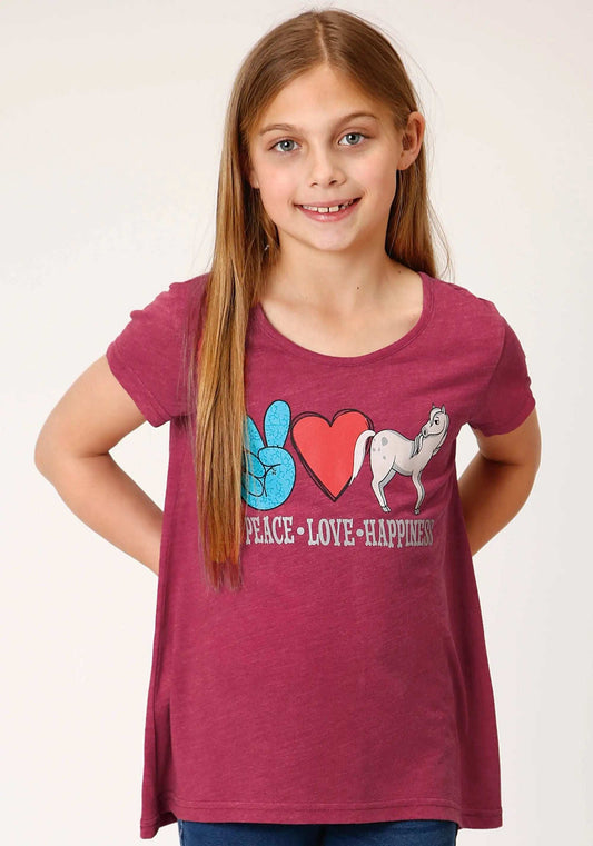 Roper Girls Short Sleeve Knit Poly Rayon Jersey Swing T T-Shirt - Roper - Flyclothing LLC