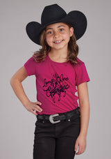 Roper Girls Poly Rayon Jersey Ss Tee Short Sleeve Pullover Western Shi