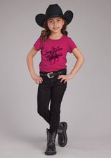 Roper Girls Poly Rayon Jersey Ss Tee Short Sleeve Pullover Western Shirt