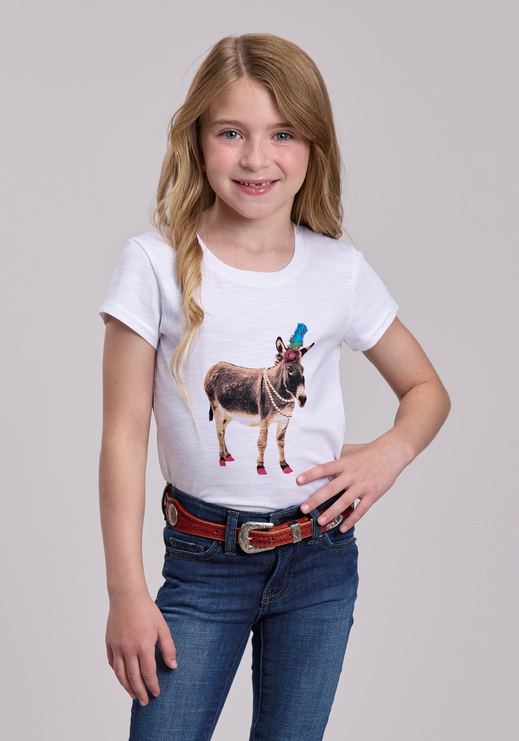Girls Roper Cotton Slub Jersey Short Sleeve Shirt