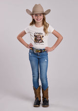 Girls Roper Poly Rayon Jersey Crew Neck Short Sleeve Shirt