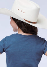 Roper Girls Short Sleeve Cotton Slub Jersey Crew Neck Western T Shirt With Screenprint Embroidery Embellishment - Roper - Flyclothing LLC