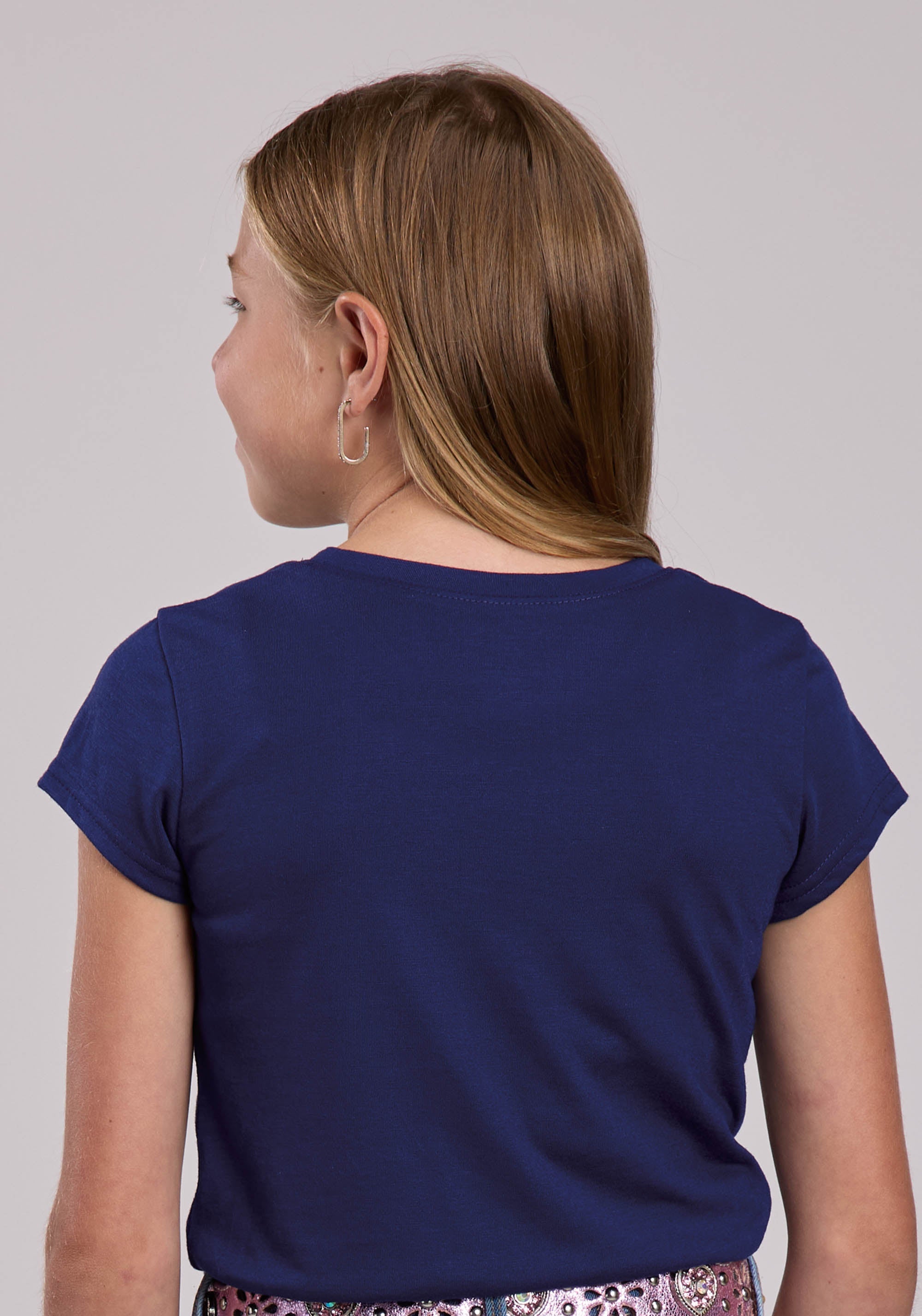 Girls Roper Poly Rayon Jersey Short Sleeve Shirt