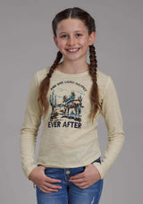 Roper Girls Cotton Slub Long Sleeve Jersey Tee Long Sleeve Pullover Western Shirt - Roper - Flyclothing LLC