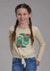 Roper Girls Cotton Slub Jersey Long Sleeve Tee Long Sleeve Pullover Western Shirt - Roper - Flyclothing LLC