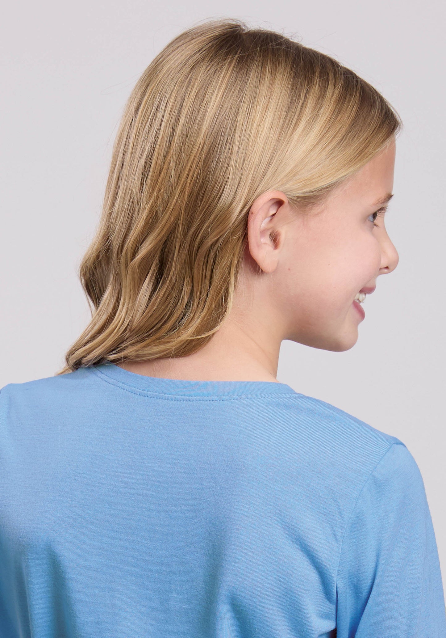 Girls Roper Peri Poly Rayon Jersey Scoop Neck Long Sleeve Shirt
