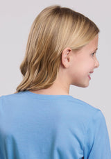 Girls Roper Peri Poly Rayon Jersey Scoop Neck Long Sleeve Shirt