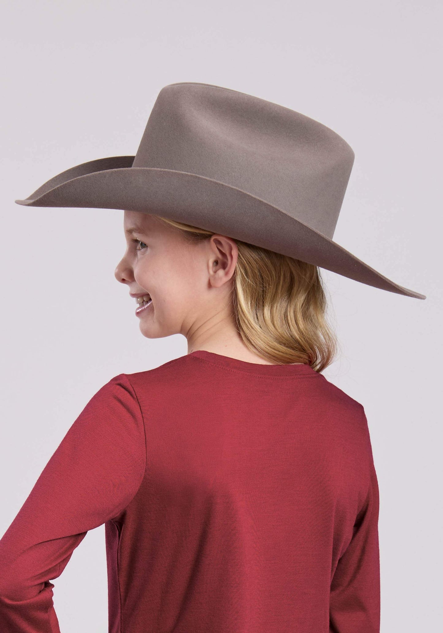 Roper Girls Long Sleeve Pullover Dk Red Poly Rayon Jersey Ls Tee Western Shirt - Roper - Flyclothing LLC