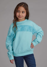 Roper Girls Cotton Fleece Crew Neck Pull-over Long Sleeve Pullover Western Shirt - Roper - Flyclothing LLC
