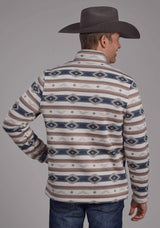 Roper Mens Horizontal Aztec Stripe Sweater Zipper Western Shirt - Roper - Flyclothing LLC