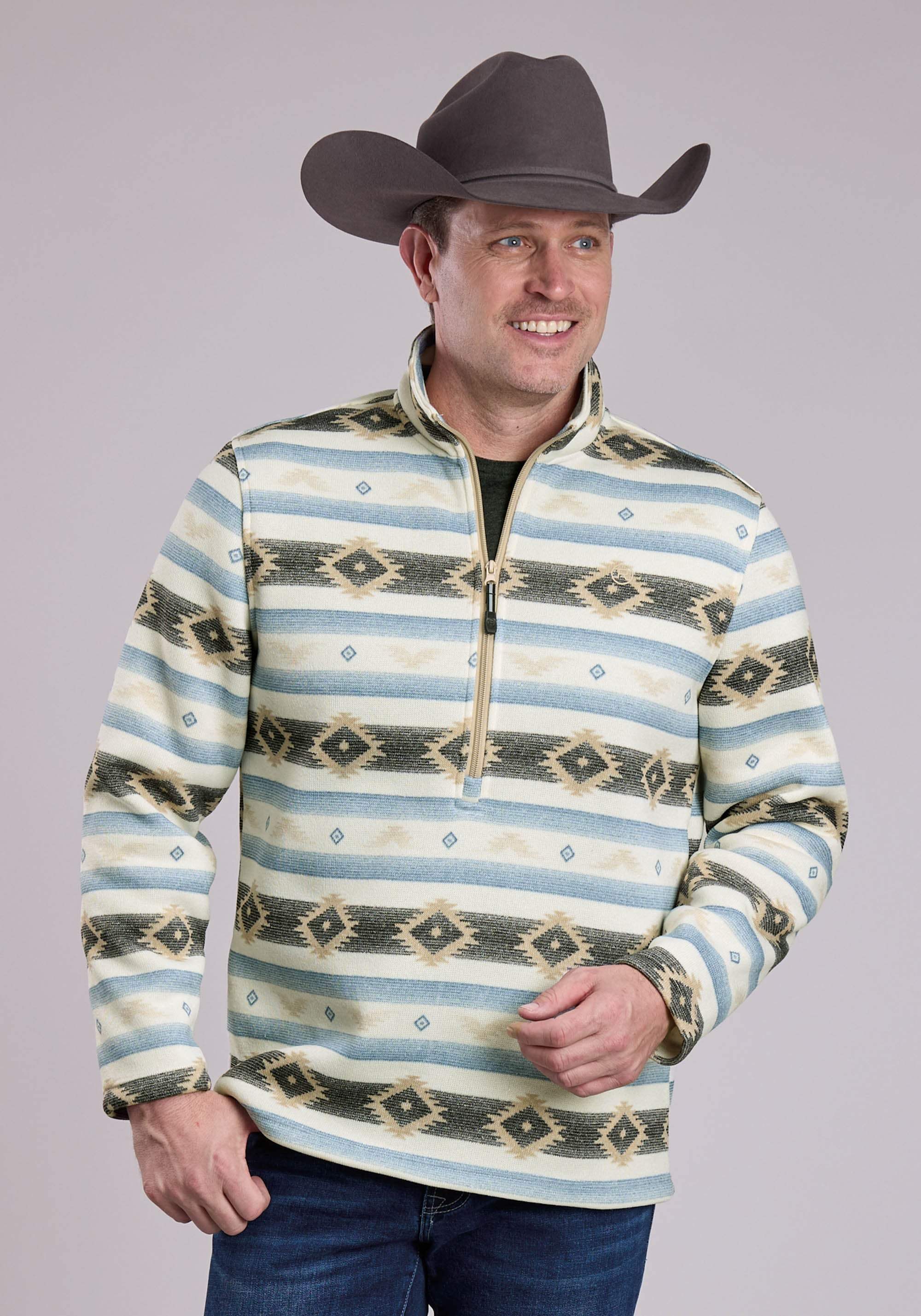 Mens Roper Aztec Knit Pullover Sweater - Roper - Flyclothing LLC