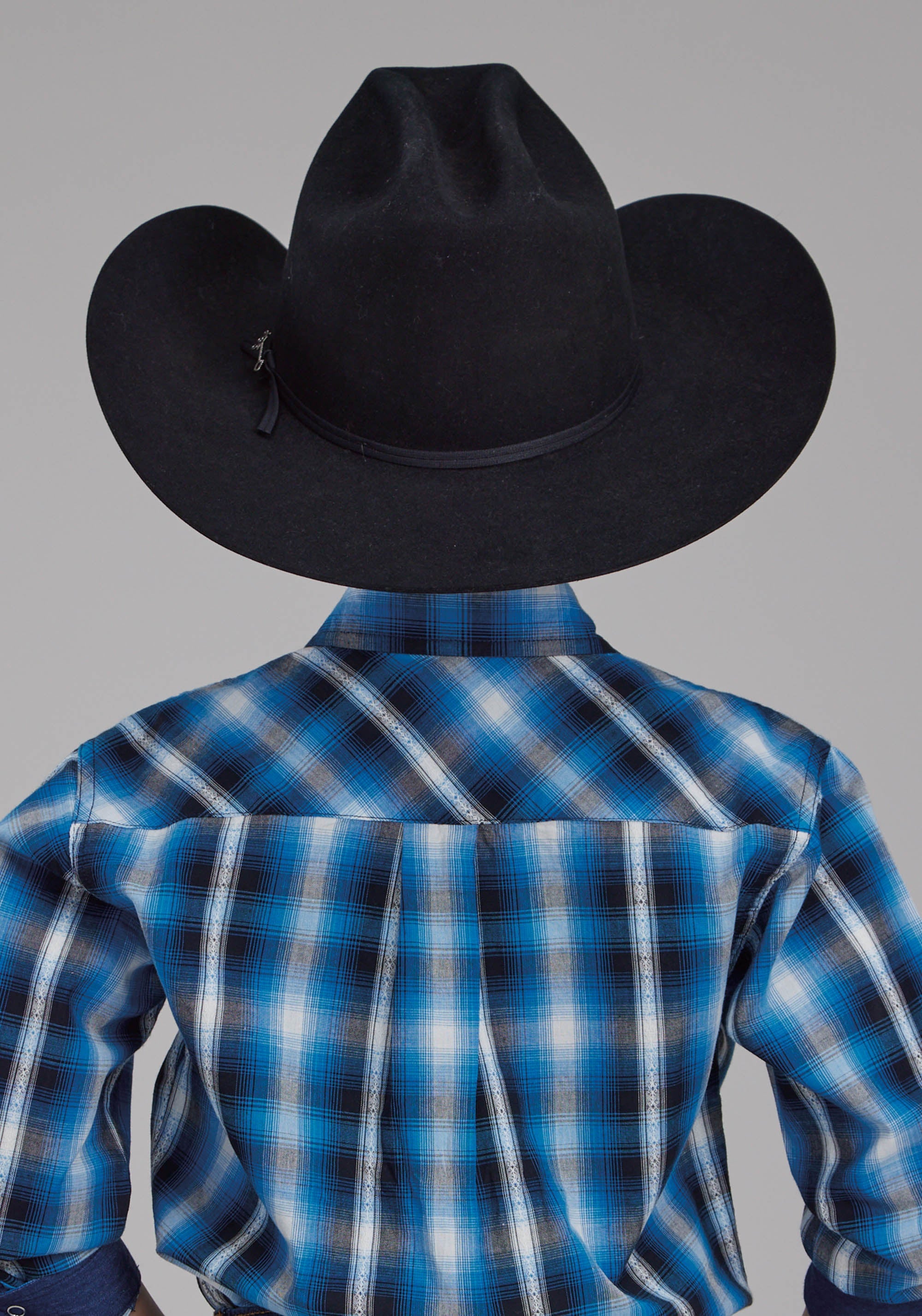 Roper Boys Aztec Dobby Long Sleeve Snap Western Shirt