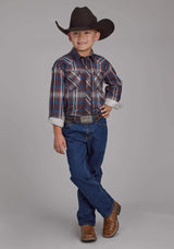 Roper Boys Arrow Dobby Long Sleeve Snap Western Shirt - Roper - Flyclothing LLC