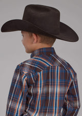 Roper Boys Arrow Dobby Long Sleeve Snap Western Shirt - Roper - Flyclothing LLC
