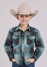 Boys Roper Aztec Dobby Long Sleeve Snap Shirt - Roper - Flyclothing LLC