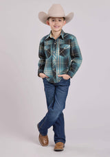 Boys Roper Aztec Dobby Long Sleeve Snap Shirt - Roper - Flyclothing LLC