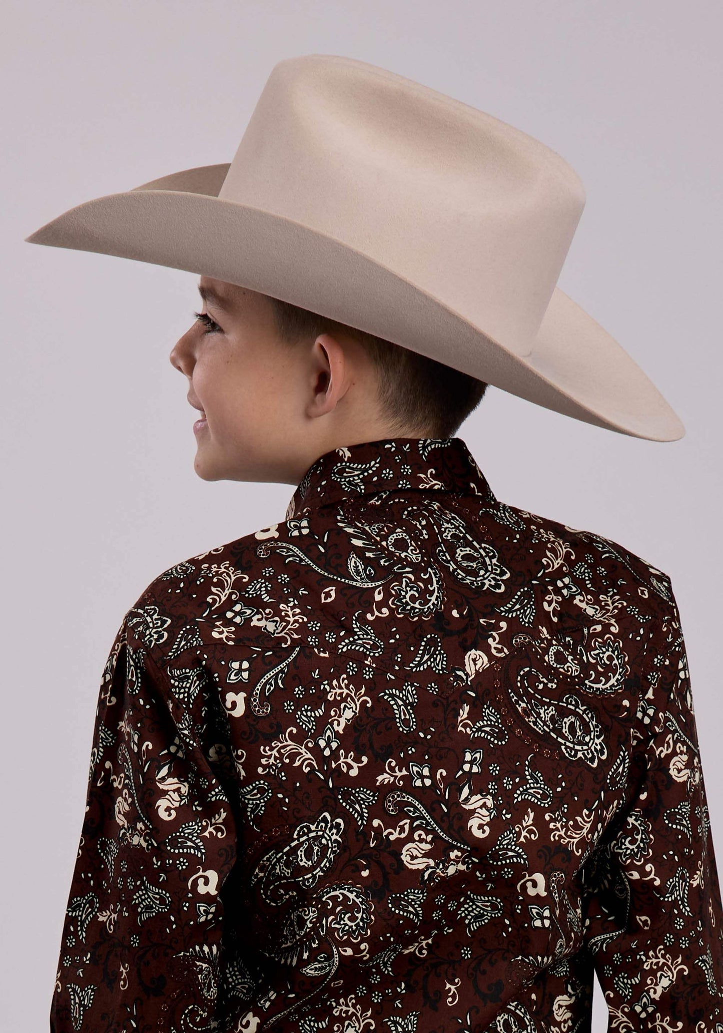 Roper Boys Long Sleeve Snap Brilliant Paisley Print Western Shirt - Roper - Flyclothing LLC