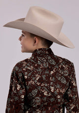 Roper Boys Long Sleeve Snap Brilliant Paisley Print Western Shirt - Roper - Flyclothing LLC