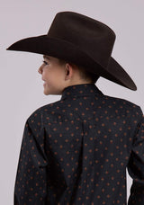Roper Boys Long Sleeve Snap Aztec Foulard Print Western Shirt - Roper - Flyclothing LLC