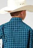 Roper Boys Long Sleeve Snap Scribble Print Western Shirt - Roper