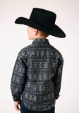 Roper Boys Long Sleeve Snap Aztec Stripe Western Shirt - Roper