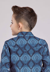 Roper Boys Long Sleeve Snap Aztec Serape Print Western Shirt - Roper - Flyclothing LLC