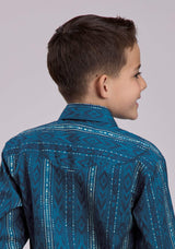 Roper Boys Long Sleeve Snap Diamond Navajo Print Western Shirt - Roper - Flyclothing LLC