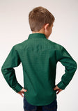 Roper Boys Long Sleeve Snap Four Leaf Foulard Western Shirt - Roper
