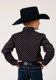Roper Boys Long Sleeve Snap Cottage Foulard Western Shirt - Roper