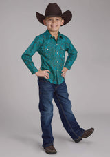 Roper Boys Mallard Paisley Long Sleeve Snap Western Shirt - Roper - Flyclothing LLC