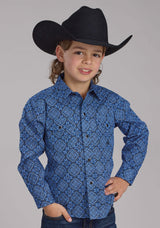 Roper Boys Saphire Ornamental Long Sleeve Snap Western Shirt - Roper - Flyclothing LLC