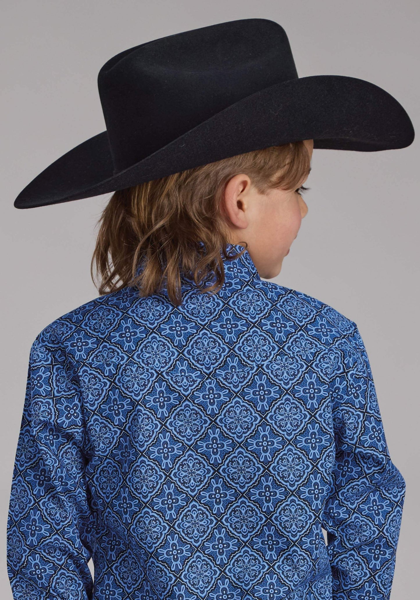 Roper Boys Saphire Ornamental Long Sleeve Snap Western Shirt - Roper - Flyclothing LLC
