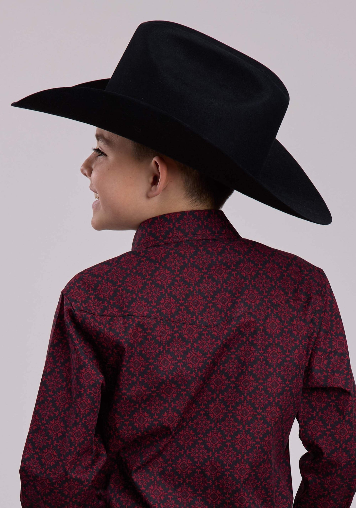Roper Boys Long Sleeve Snap Garnet Medallion Western Shirt - Roper - Flyclothing LLC