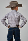 Roper Boys Long Sleeve Snap Silver Medallion Western Shirt - Roper