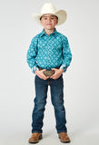 Roper Boys Long Sleeve Snap Lake Medallion Western Shirt - Roper