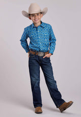 Boys Roper Ornamental Paisley Long Sleeve Snap Shirt - Roper - Flyclothing LLC
