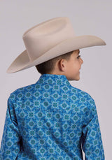Boys Roper Ornamental Paisley Long Sleeve Snap Shirt - Roper - Flyclothing LLC