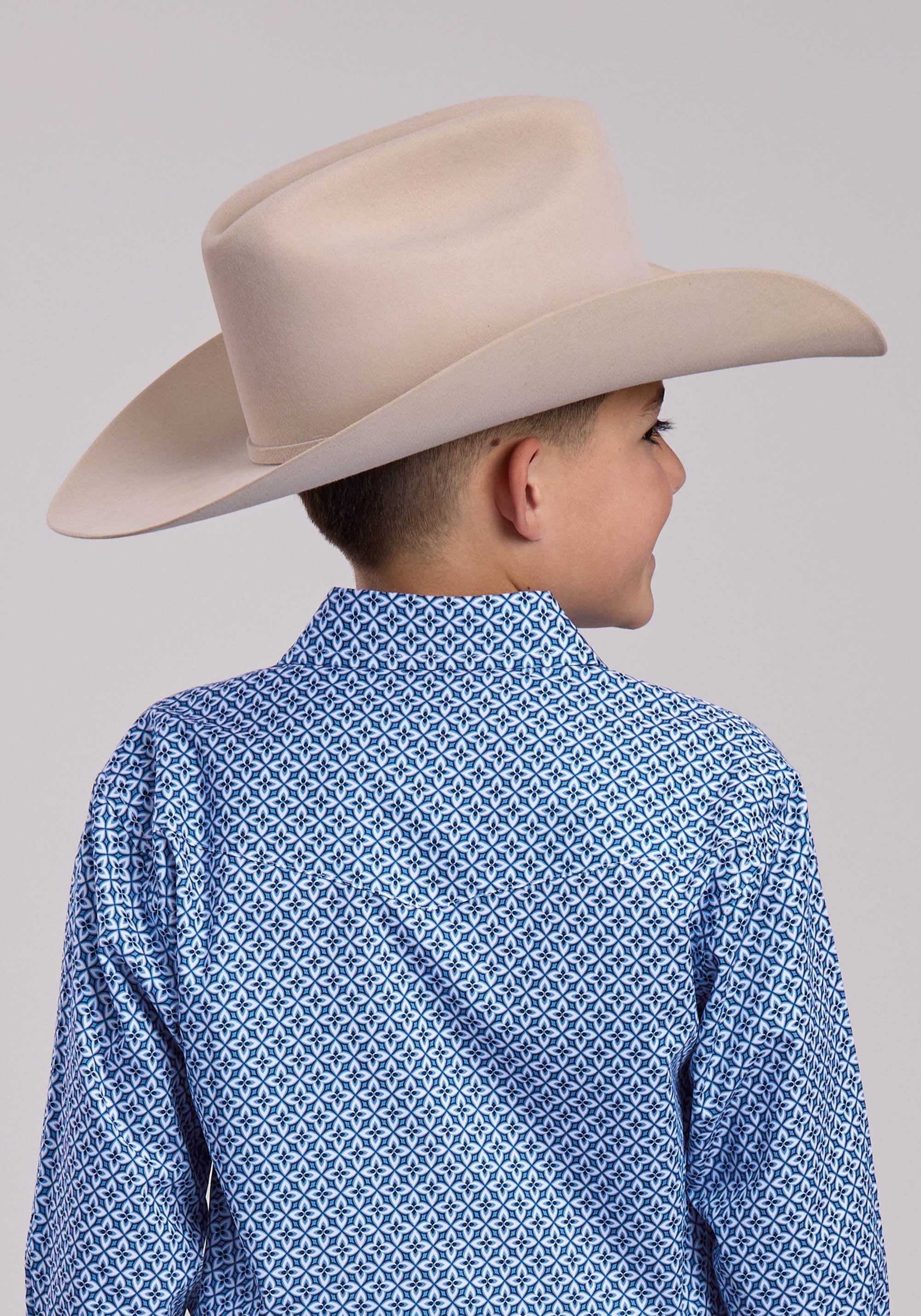 Boys Roper Pinwheel Foulard Long Sleeve Snap Shirt