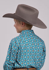 Boys Roper Vintage Ornate Paisley Long Sleeve Snap Shirt