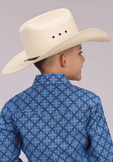 Roper Boys Blue Ribbon Medallion Long Sleeve Snap Western Shirt - Roper - Flyclothing LLC