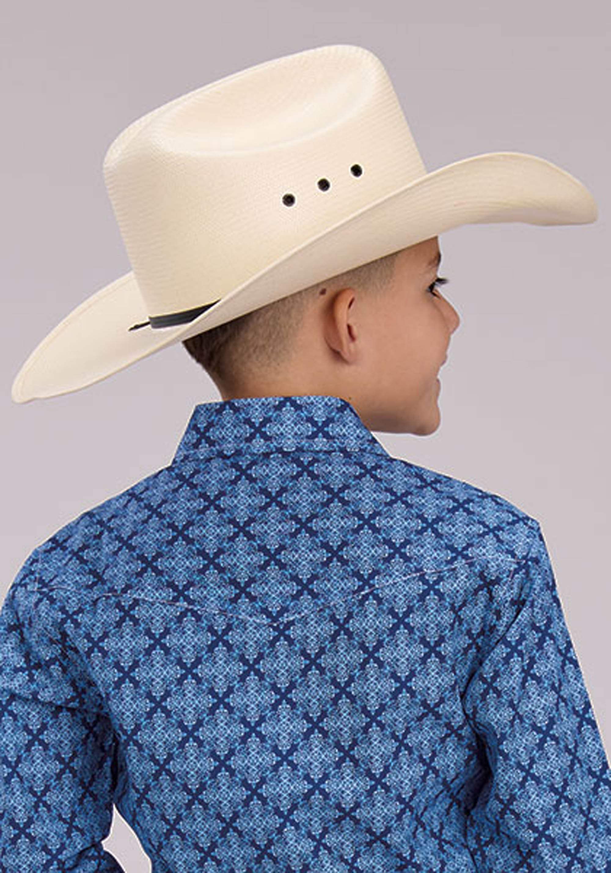 Roper Boys Blue Ribbon Medallion Long Sleeve Snap Western Shirt - Roper - Flyclothing LLC