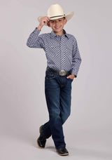 Boys Roper Baseball Foulard Long Sleeve Snap Shirt - Roper - Flyclothing LLC