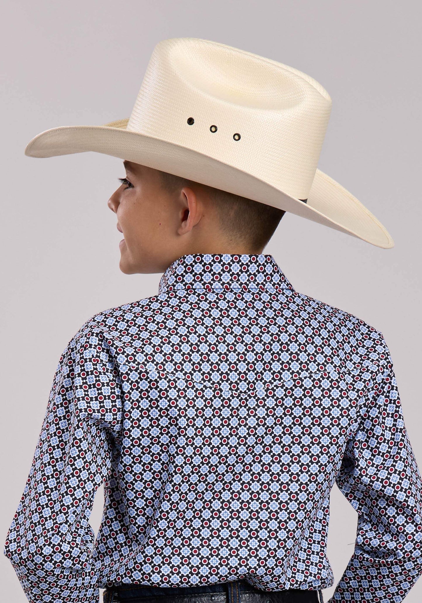 Boys Roper Baseball Foulard Long Sleeve Snap Shirt - Roper - Flyclothing LLC